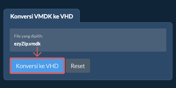 Mulai konversi ke VHD