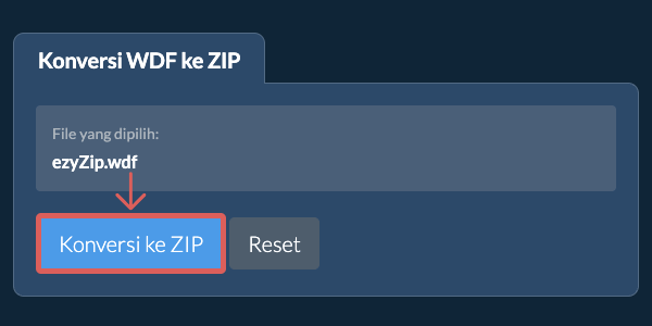 Mulai konversi ke ZIP