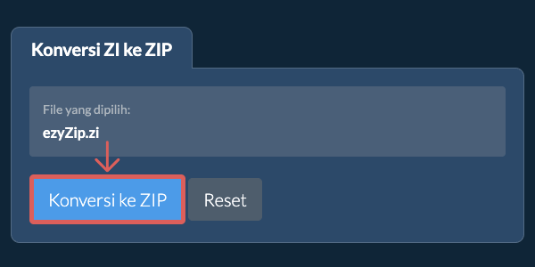 Mulai konversi ke ZIP Mulai konversi ke ZIP
