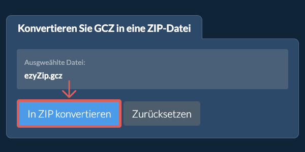 Klicken Sie hier, um mit der Konvertierung zu beginnen