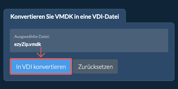 Klicken Sie hier, um mit der Konvertierung zu beginnen