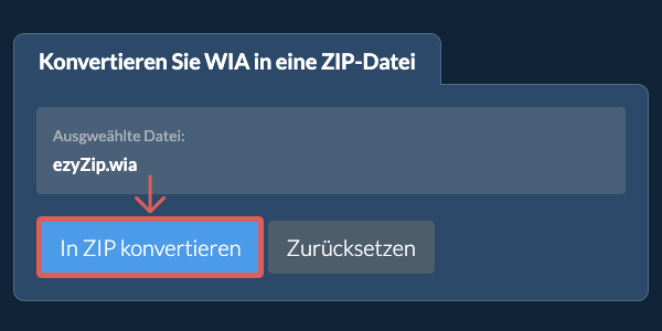Klicken Sie hier, um mit der Konvertierung zu beginnen