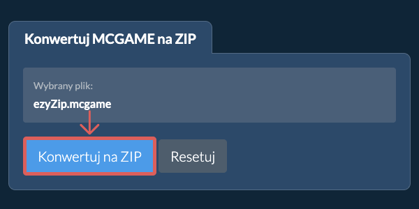 Rozpocznij konwersję na ZIP Rozpocznij konwersję na ZIP