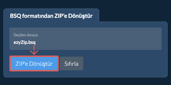 ZIP dönüşümüne başlayın ZIP dönüşümüne başlayın