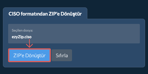 ZIP dönüşümüne başlayın ZIP dönüşümüne başlayın