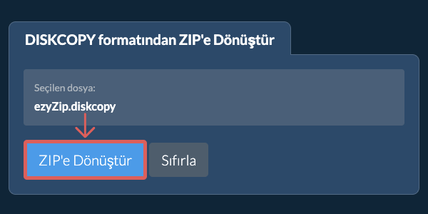 ZIP dönüşümüne başlayın