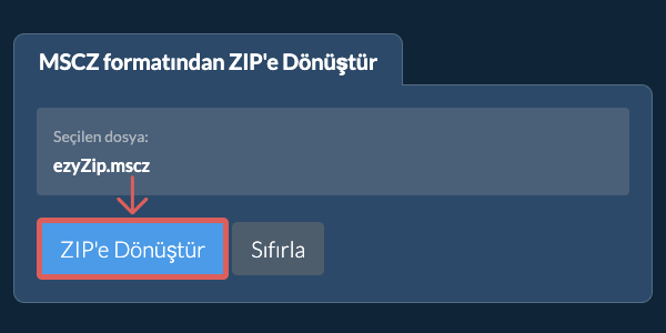 ZIP dönüşümüne başlayın ZIP dönüşümüne başlayın