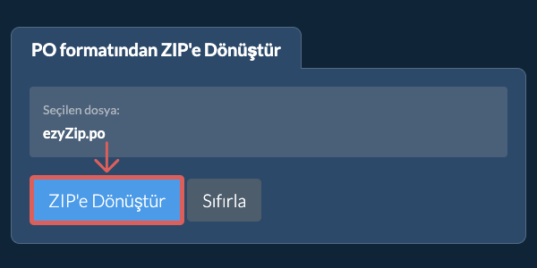 ZIP dönüşümüne başlayın ZIP dönüşümüne başlayın