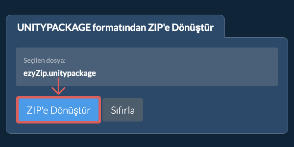 ZIP dönüşümüne başlayın ZIP dönüşümüne başlayın