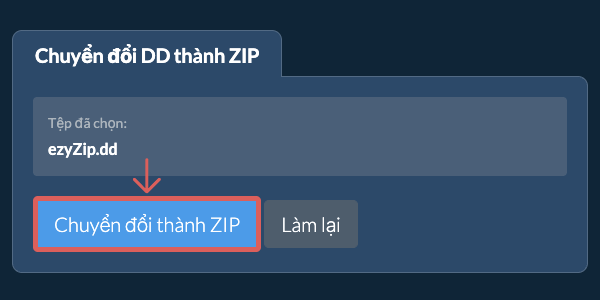 Bắt đầu chuyển đổi thành ZIP Bắt đầu chuyển đổi thành ZIP