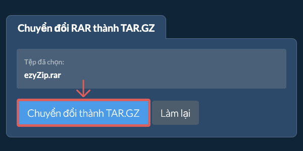 Bắt đầu chuyển đổi thành TAR.GZ