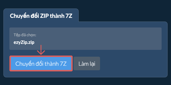 Bắt đầu chuyển đổi thành 7Z Bắt đầu chuyển đổi thành 7Z