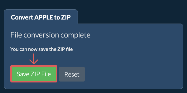 Save ZIP File