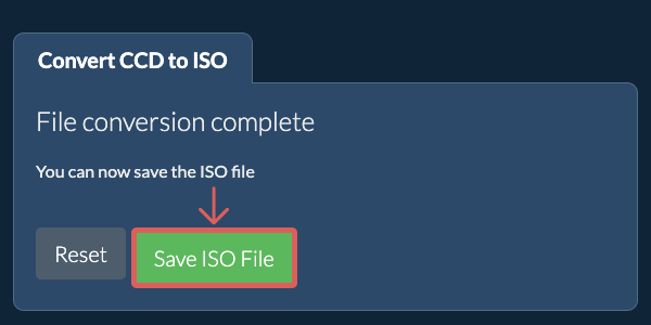 Save ISO File