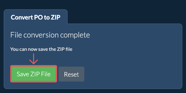 Save ZIP File