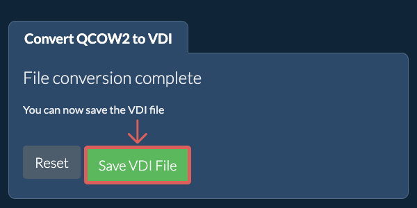 Save VDI File