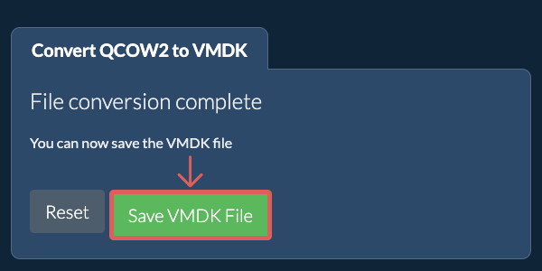 Save VMDK File