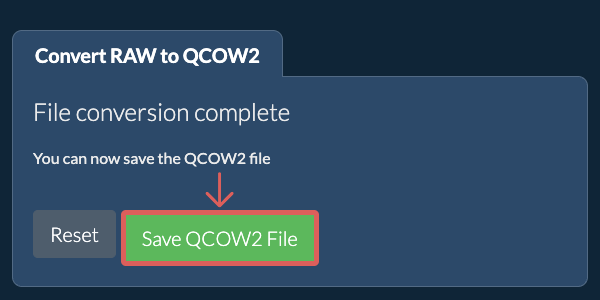 Save QCOW2 File