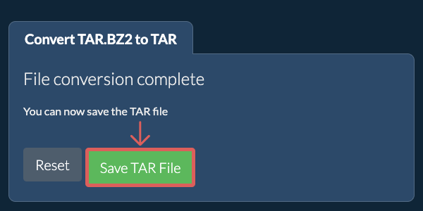 Save TAR File