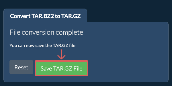 Save TAR.GZ File