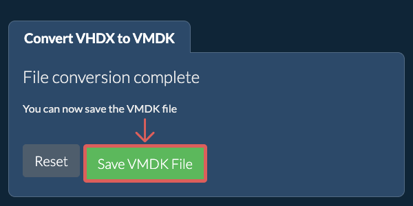 Save VMDK File