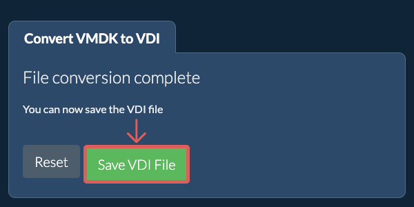 Save VDI File