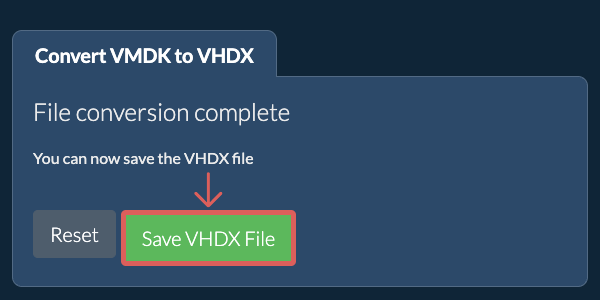 Save VHDX File