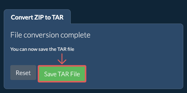 Save TAR File