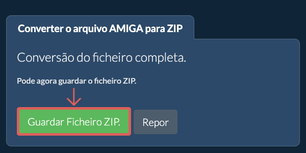 Guardar ficheiro ZIP
