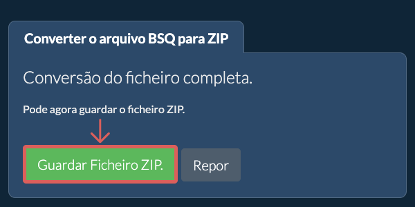 Guardar ficheiro ZIP
