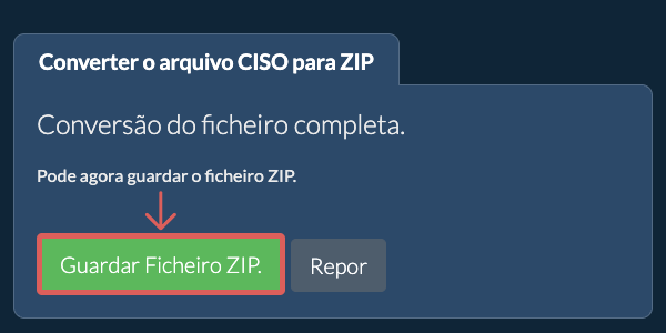 Guardar ficheiro ZIP