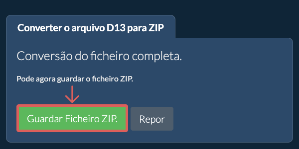 Guardar ficheiro ZIP