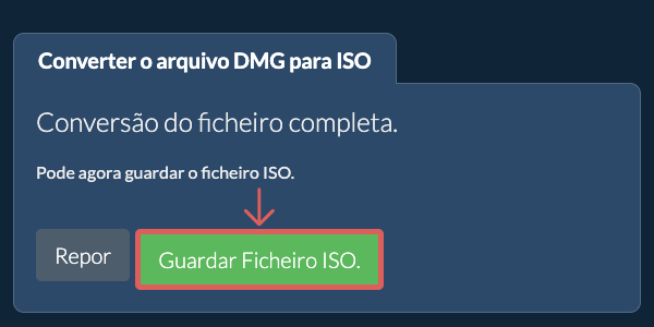 Guardar ficheiro ISO