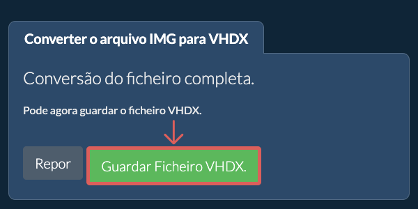 Guardar ficheiro VHDX