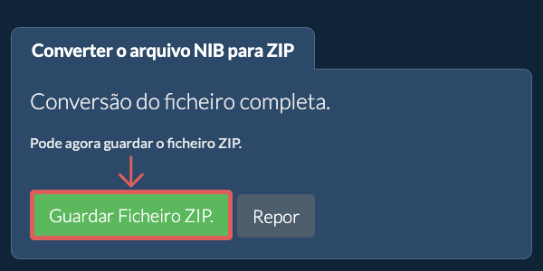 Guardar ficheiro ZIP