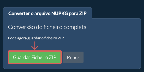 Guardar ficheiro ZIP
