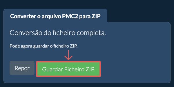 Guardar ficheiro ZIP