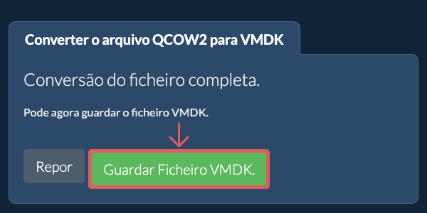 Guardar ficheiro VMDK