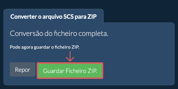 Guardar ficheiro ZIP