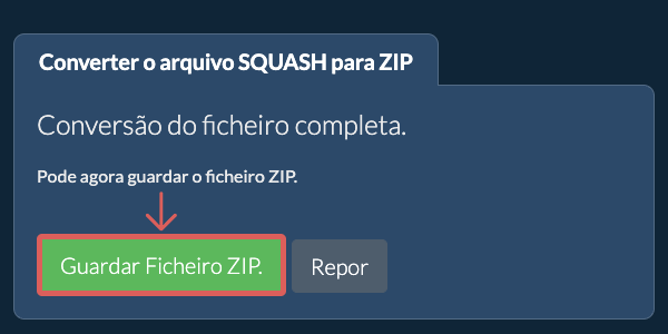 Guardar ficheiro ZIP