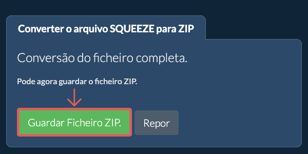 Guardar ficheiro ZIP