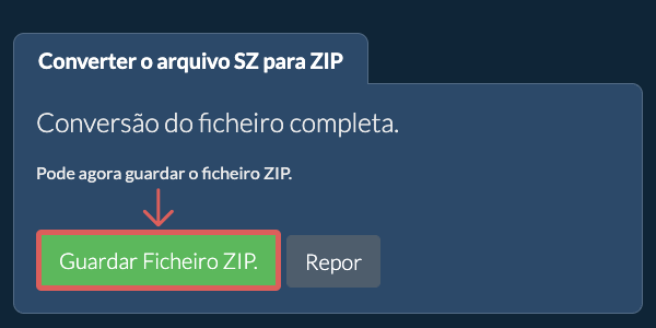 Guardar ficheiro ZIP