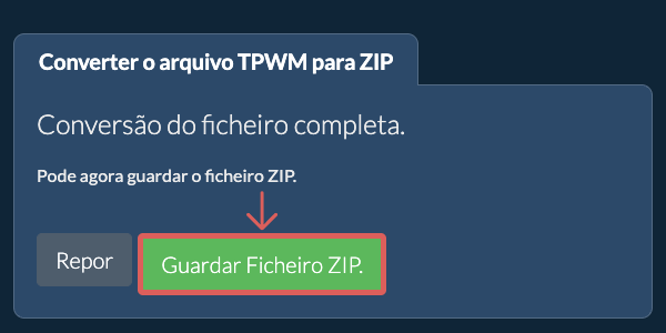 Guardar ficheiro ZIP