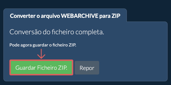 Guardar ficheiro ZIP