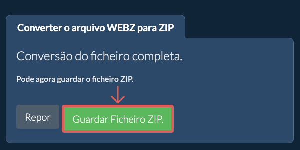 Guardar ficheiro ZIP