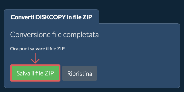 Salva file ZIP