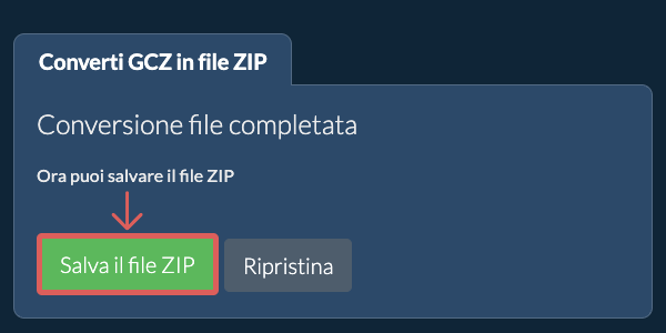 Salva file ZIP