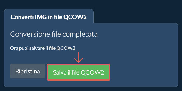 Salva file QCOW2