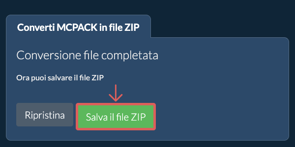 Salva file ZIP