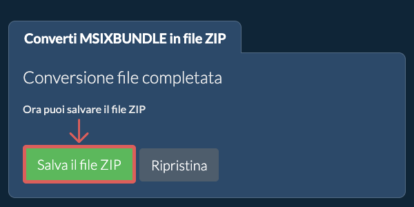 Salva file ZIP
